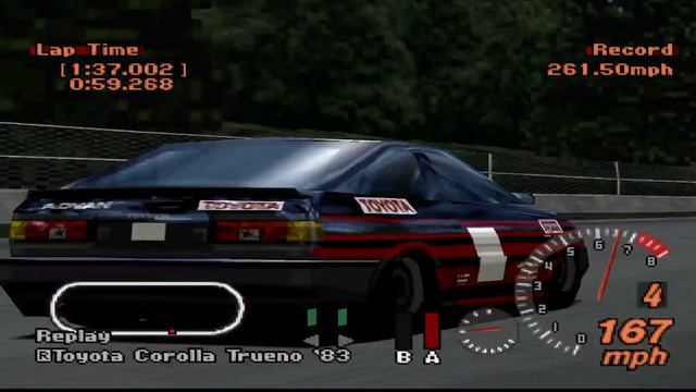 Gran Turismo 2 - 172.27 Mph with AE86 смотреть онлайн
