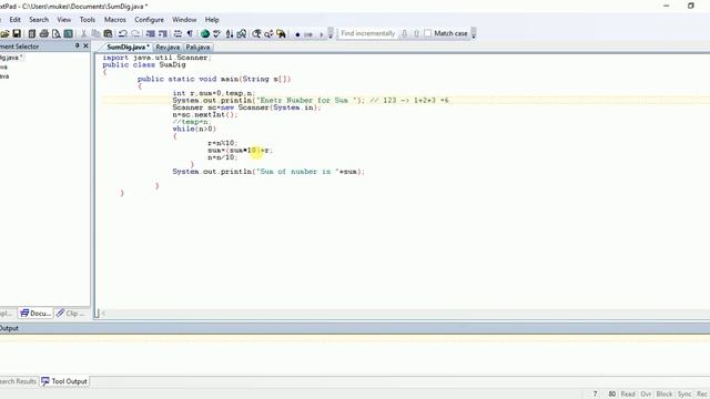 Part 8: Java program | Sum Of Digit Program In Java смотреть онлайн