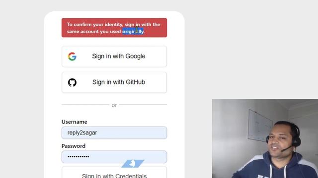 To confirm your identity, sign in with the same account you used originally - next auth error смотреть онлайн