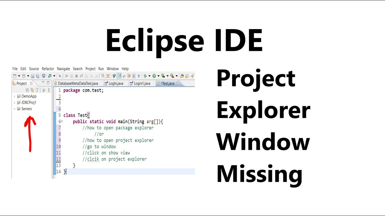 how to open Project Explorer Window Missing in Eclipse IDE _ project explorer in eclipse disappeared смотреть онлайн