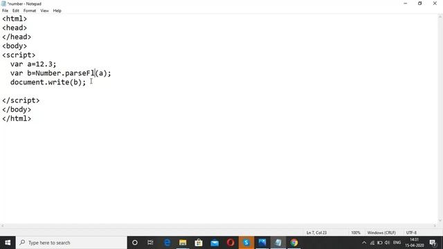 parseFloat method of Number object смотреть онлайн