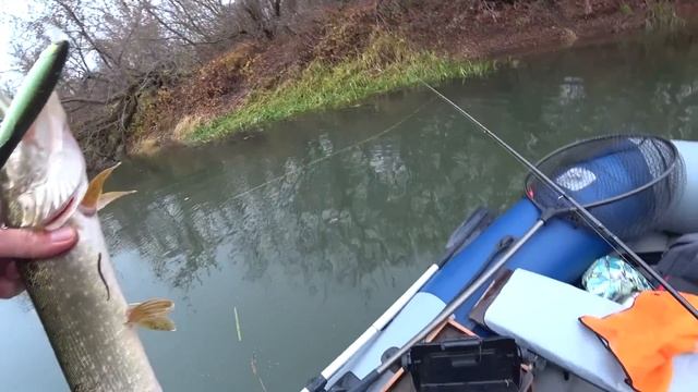 Как легко поймать щуку на спиннинг! Стоянки щуки на малой реке. ОСЕННЯЯ РЫБАЛКА НА ЩУКУ. смотреть онлайн