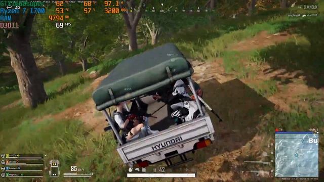 PUBG на Ryzen 7 1700/GTX1660Super/16озу 3200МГц
