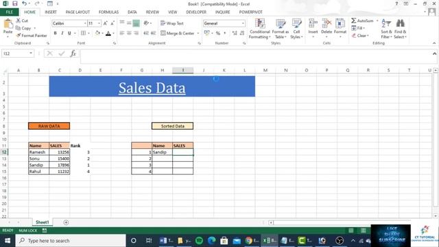 Excel Tutorial to Sort Data Automatically without using Macros|EXCEL|CTTUTORIAL смотреть онлайн
