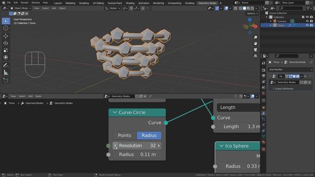Blender Tutorial - Geometry Nodes - Spiral node смотреть онлайн