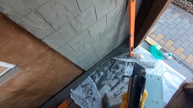 Греческий камень с помощью клея для пенополистирола! Очень дешево! Greek stone with tile adhesive! смотреть онлайн