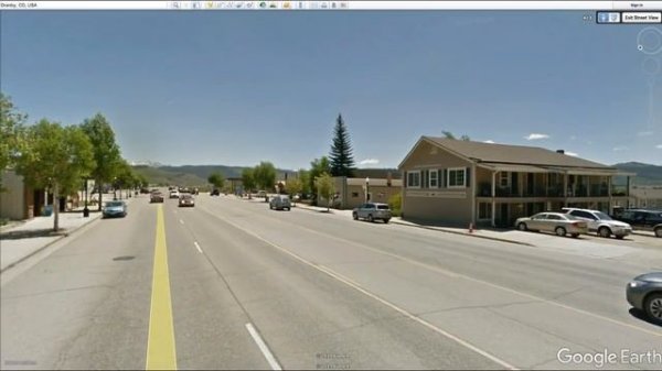 Killdozer Route and Locations, Granby, Co, from Google Earth