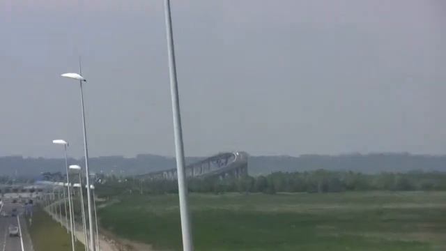 Мост Нормандия - удивительный мост во Франции. Pont De Normandie. Normandy Bridge. HD.