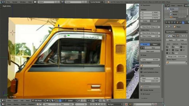 3D Modeling Mitsubishi Colt Diesel 120 PS 1993 Truck in Blender 2.79 Cycles Render - Part 01 смотреть онлайн