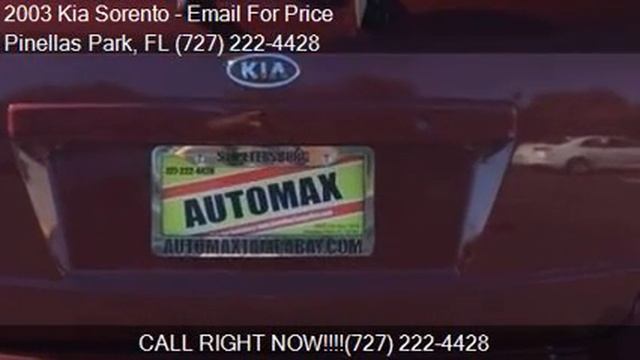 2003 Kia Sorento LX for sale in Pinellas Park, FL 33781 at A смотреть онлайн