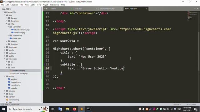 HighCharts in Laravel 10 | Highcharts Js Tutorial | Laravel 10 смотреть онлайн