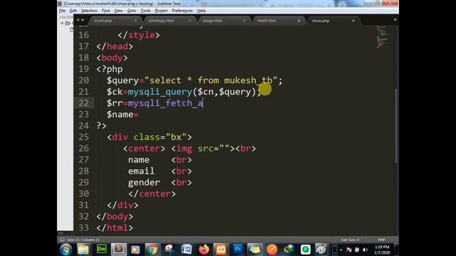 PHP Class 09 || Show data with mysql query смотреть онлайн
