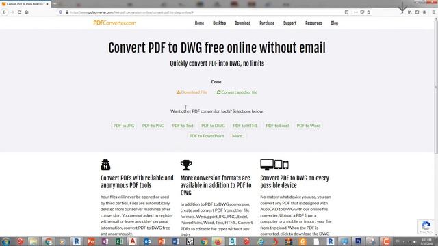 Convert PDF to AUTOCAD online смотреть онлайн