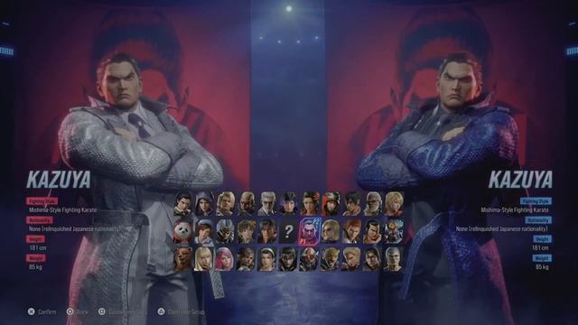 Tekken 8 - Character Select Animations 1P & 2P Outfits - No Music - Launch Version