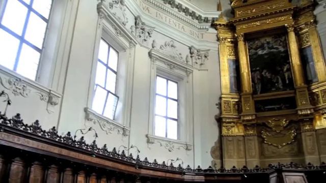 Bologna Basilica di S. Domenico - coro ligneo dell'abside di Torreggiani - renaissance masterpiece смотреть онлайн