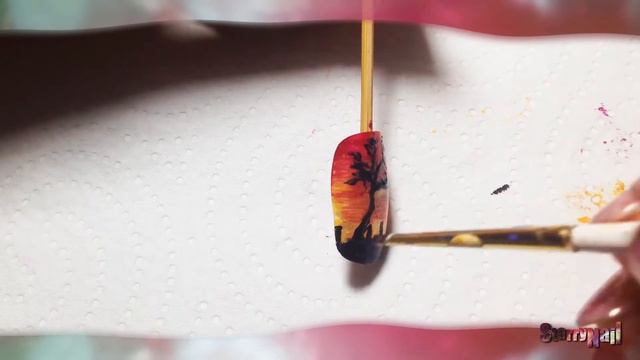 A Tree Swing at Sunset Nail Art Tutorial смотреть онлайн