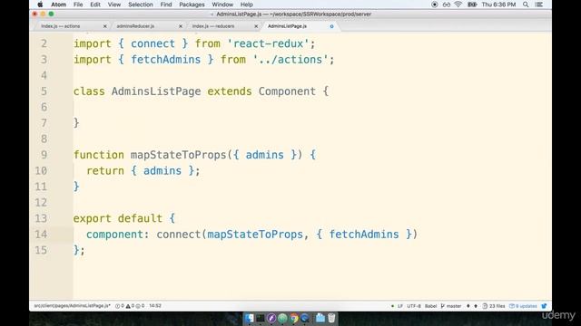 Admins Route Component | Error Handling | Server Server Side Rendering with React and Redux смотреть онлайн