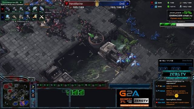 WCS AUSTIN 2018 - Dns vs HeroMarine 1/8 - ★ | StarCraft 2 с ZERGTV ★ смотреть онлайн