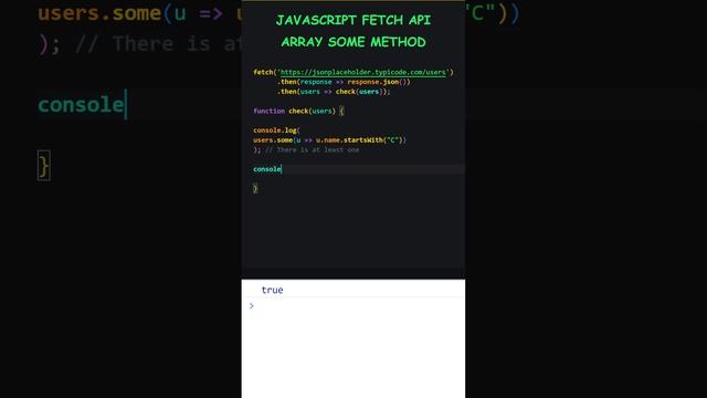 JavaScript Fetch API and Array some() method смотреть онлайн