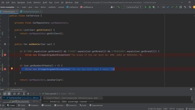 9. Java Unit Tests Unit tests for the Service class - Code coverage смотреть онлайн