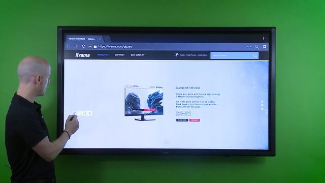 Internet browsing on a touch screen - iiyama 68 series/03 series large touch display смотреть онлайн
