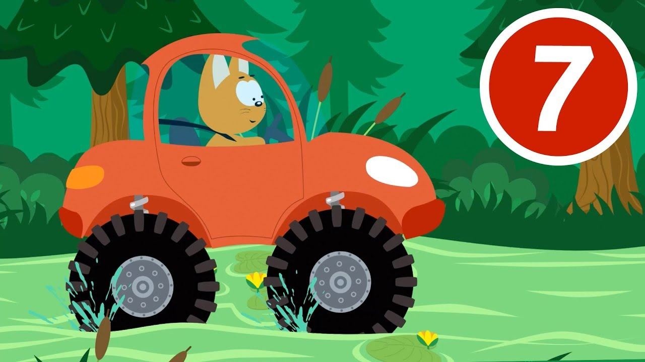 ПРИКЛЮЧЕНИЕ В БОЛОТЕ - Котёнок и волшебный гараж - Мультик про машинки для мальчиков смотреть онлайн