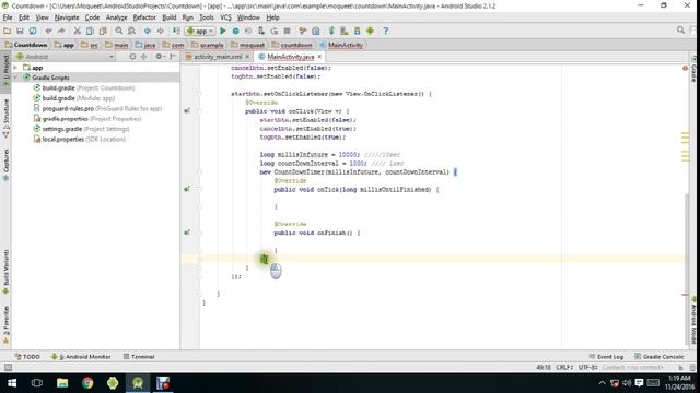 Countdown timer with pause and resume Android Studio by Abdul Moqueet Wahedi смотреть онлайн