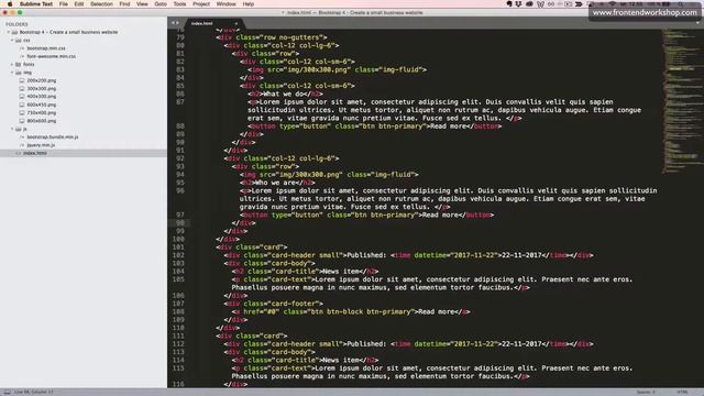 Bootstrap 4: Create a small business website – Responsive adjustments смотреть онлайн