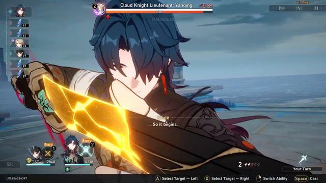 Honkai Star Rail - Dan Heng (Imbibitor Lunae) & Blade VS Yanqing Boss Fight JP Dub Eng Sub смотреть онлайн