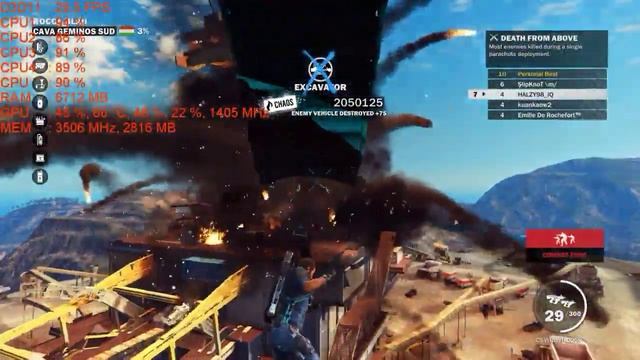 Just Cause 3 on AMD A10 7850K + GTX 960 4GB смотреть онлайн