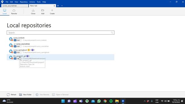 Curso Git - SourceTree | Como Manipular (Renombrar, Añadir, Crear, Eliminar, Encontrar) Repositorio смотреть онлайн