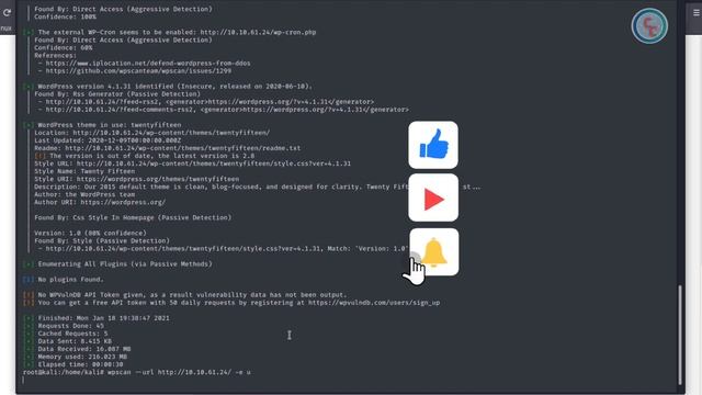 Wordpress: enumeración de usuarios y ataque por fuerza bruta #wpscan #wordpress #ciberseguridad смотреть онлайн