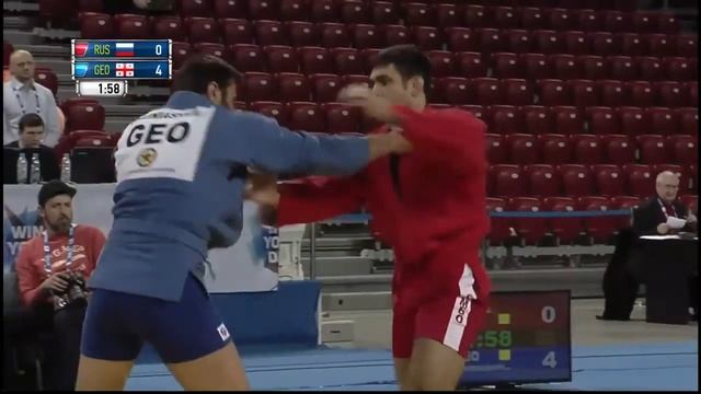 SAMBO WC 2016 90kg RYABOV SERGEY RUS GHVINIASHVILI PAATA GEO смотреть онлайн