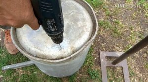 Протекла алюминиевая фляга на 40  л ,устраняем проблему.