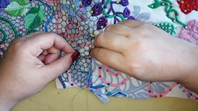 Вязание сеточки в Ирландском кружеве. смотреть онлайн