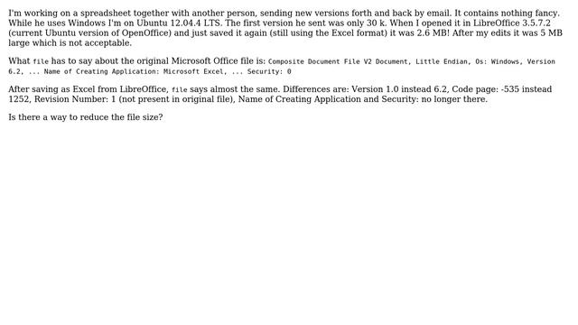 OpenOffice Calc: reduce file size when saving as Excel (2 Solutions!!) смотреть онлайн
