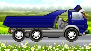 Машинки мультики. Мультфильм про мойку и раскраску грузовиков. Учим цвета радуги.