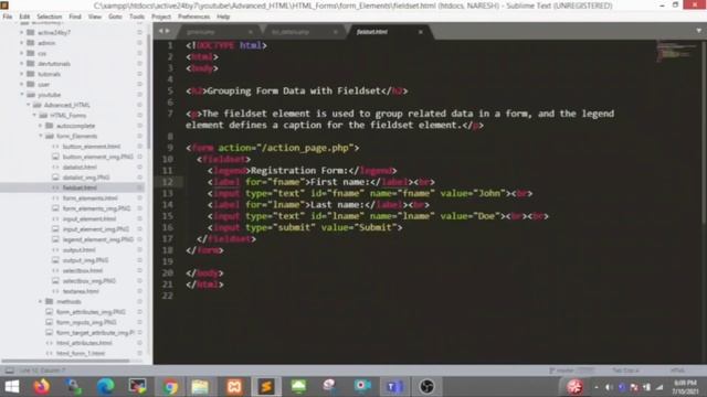 HTML Fieldset and Legend Form Element смотреть онлайн
