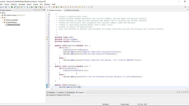 BANK MANAGEMENT SYSTEM CODE IN JAVA ||PART 1 #python #tcs #codewithharry #onlinelearning #java смотреть онлайн
