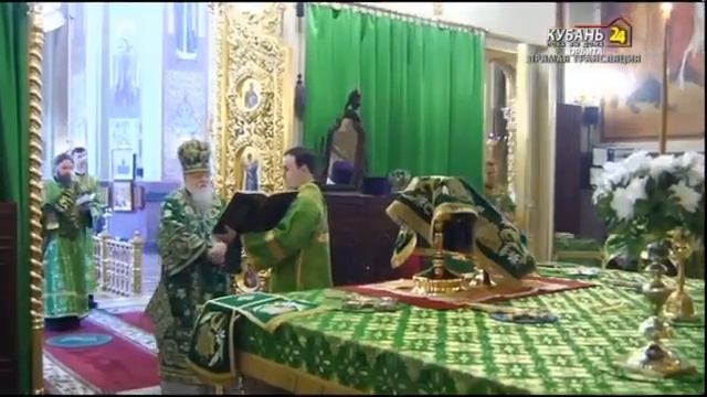 Вербное воскресенье Прямая трансляция службы из Свято Екатериниского храма Крас смотреть онлайн