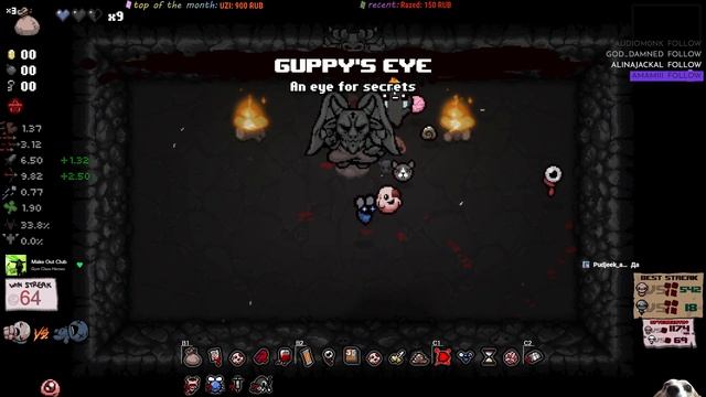 [065] Eden стрик на 4 цели | Кот с мешком | The Binding of Isaac: Repentance смотреть онлайн