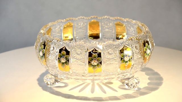 Ваза для салатов и фруктов Gold Cristal Хрусталь Ручная работа смотреть онлайн