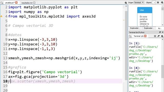 Gráfica vectores 3D Matplotlib Python смотреть онлайн