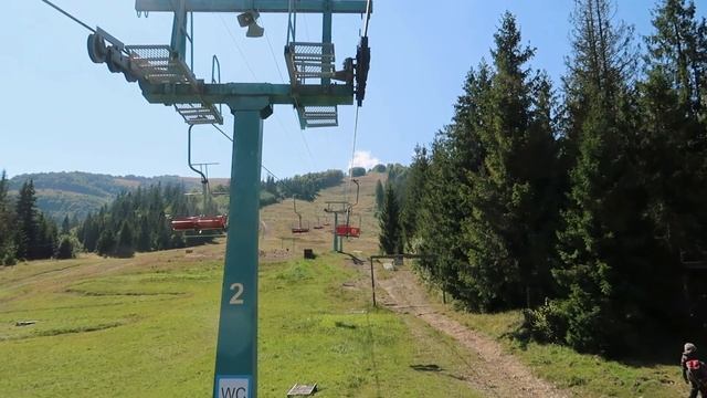 Гора Гемба (Гымба) | Горнолыжный курорт "Пилипец" | Подъем на гору на подъемнике смотреть онлайн