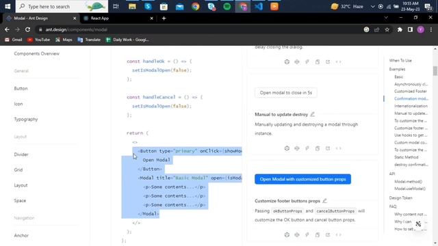 Create Modal (popup) in reactjs | antd modal (popup) | popup in Reactjs | modal in reactjs смотреть онлайн