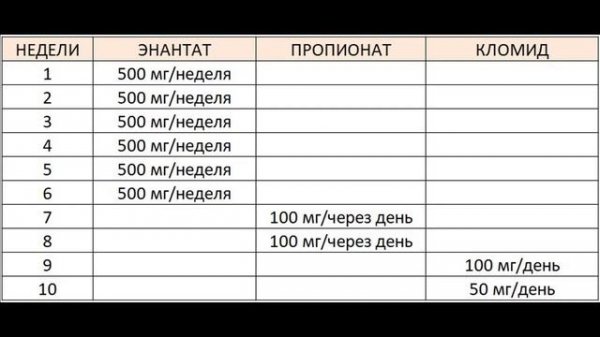 Базовый курс на массу. Тестостерон ЭНАНТАТ + ПРОПИОНАТ. Курс новичка