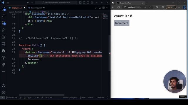 How to pass function as a props in react (Beginners) 2023 смотреть онлайн