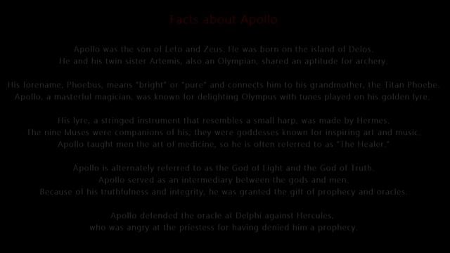 APOLLO - Greek Mythology God