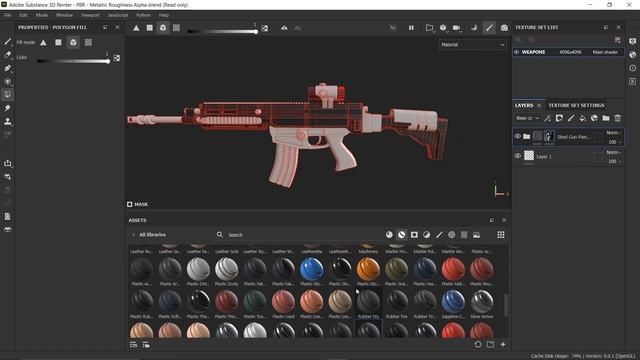 Gameready оружие в Blender урок 9