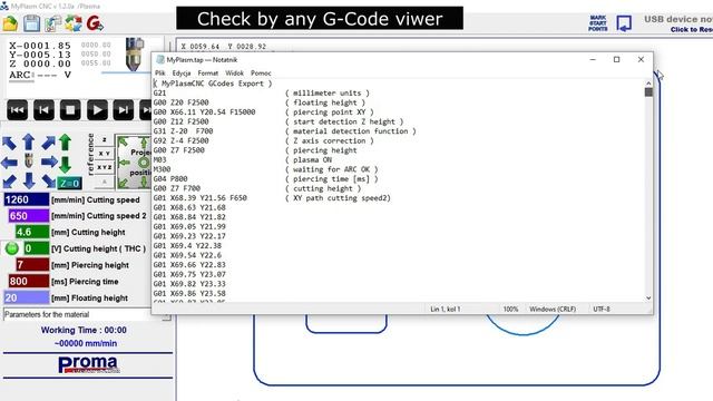MyPlasm as Free G-Code generator for CNC plasma cutter from DXF or MyMiniCAD. DXF G-Code converter смотреть онлайн